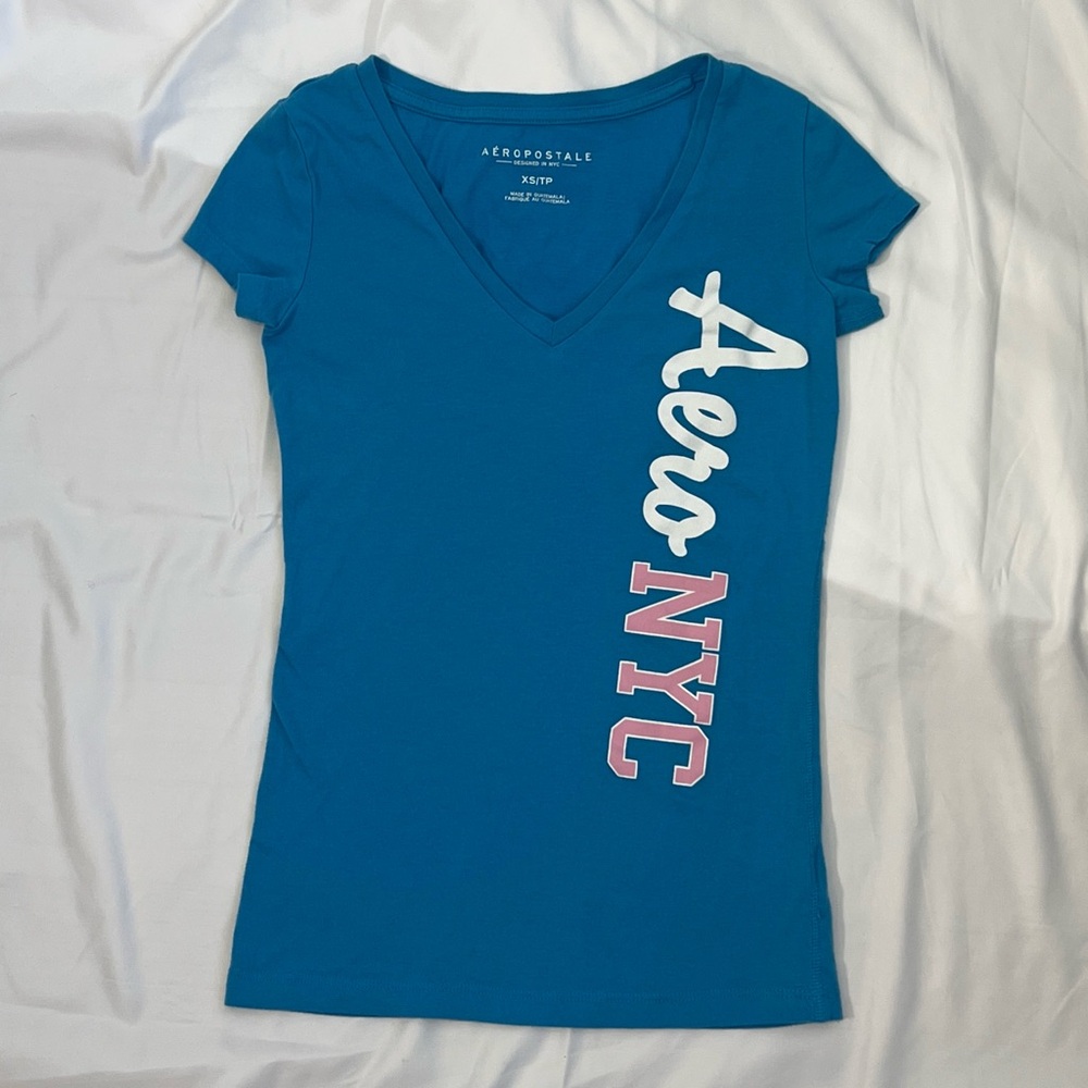 Aeropostale Women's light blue tee